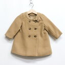 ギャップ ノーカラーコート リボン付き アウター ベビー 女の子用 12-18monthサイズ ベージュ GAP 【中古】