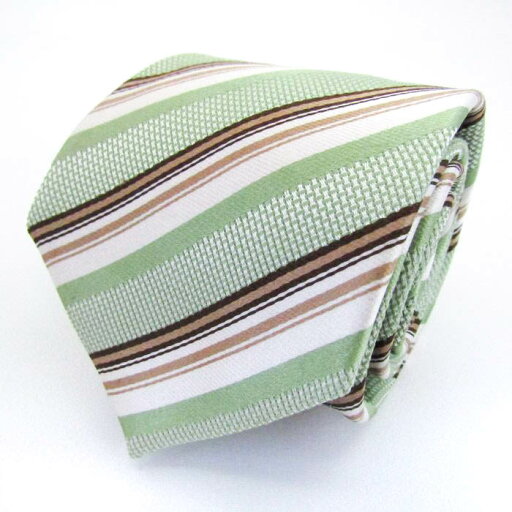 シンプルフレーズクラバット ブランド ネクタイ アイビーストライプ柄 シルク メンズ グリーン SIMPLE PHRASE CRAVAT 【中古】 シンプルフレーズクラバット ブランド ネクタイ アイビーストライプ柄 シルク メンズ グリーン SIMPLE PHRASE CRAVAT 【中古】