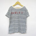 バーバリー 半袖Tシャツ ボーダー柄 キッズ 女の子用 10Y/140cmサイズ ネイビー×ホワイト BURBERRY 【中古】