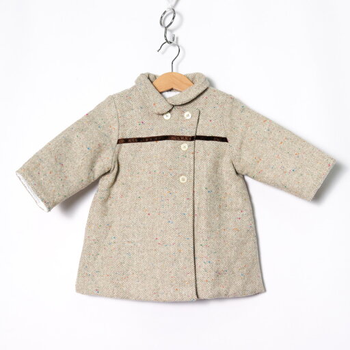 ギャップ コート ウール混 中綿入り アウター ベビー 女の子用 80サイズ ベージュ GAP 【中古】 ギャップ コート ウール混 中綿入り アウター ベビー 女の子用 80サイズ ベージュ GAP 【中古】