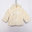 ギャップ ファーコート ファージャケット アウター ベビー 女の子用 80サイズ オフホワイト GAP 【中古】