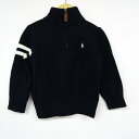 ポロバイラルフローレン 長袖セーター ハーフジップニット ベビー 男の子用 90サイズ ネイビー Polo by Ralph Lauren 【中古】 1