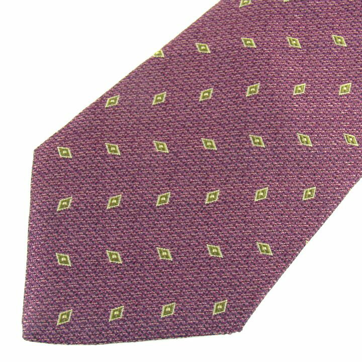 ユナイテッドアローズ ブランドネクタイ 小紋柄 シルク イタリア製 メンズ パープル系 UNITED ARROWS 【中古】