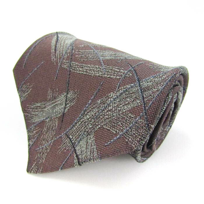 イッセイミヤケ ブランド ネクタイ シルク 総柄 メンズ パープル ISSEY MIYAKE 【中古】