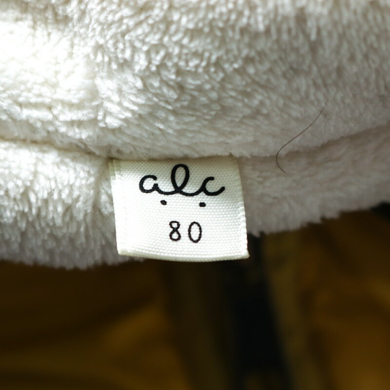 アーベーセー ショートコート 中綿入り フード付き アウター ベビー 男の子用 80サイズ イエロー×グレー a.b.c 【中古】