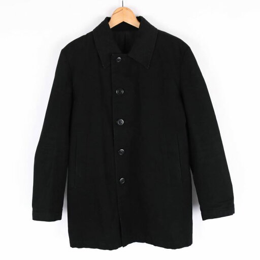 メンズメルローズ トレンチコート スプリングコート 無地 アウター 日本製 メンズ 3サイズ ブラック MEN'S MELROSE 【中古】 メンズメルローズ トレンチコート スプリングコート 無地 アウター 日本製 メンズ 3サイズ ブラック MEN'S MELROSE 【中古】