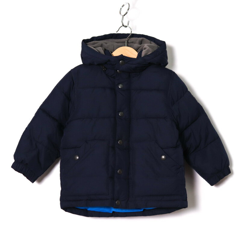 ギャップ ナイロンジャケット 中綿入りジャンパー アウター キッズ 男の子用 100サイズ ネイビー GAP ..