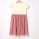 キャサリンコテージ 半袖ワンピース ドレス デザイン フォーマル キッズ 女の子用 140サイズ オフホワイト×ピンク Catherine Cottage 【中古】(4)