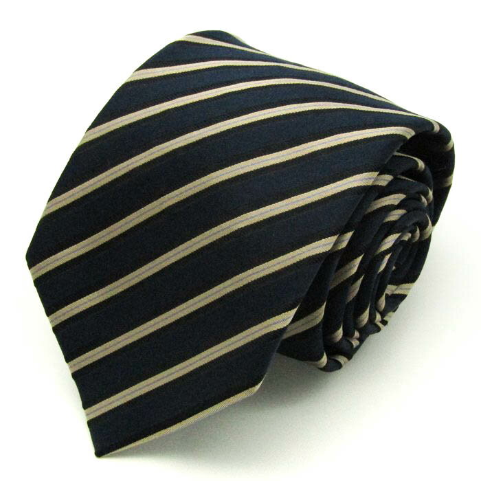 ブリックハウス ブランド ネクタイ シルク ストライプ柄 東京シャツ メンズ ネイビー BRICK HOUSE 【中古】