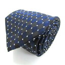 シンプルフレーズクラバット ブランドネクタイ チェック柄 ドット柄 メンズ ネイビー SIMPLE PHRASE CRAVAT 【中古】(4)