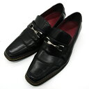 タケゾー ローファー ビジネスシューズ スリッポン 幅広 3E ブランド 紳士靴 黒 メンズ 25.5サイズ ブラック TAKEZO for men 【中古】