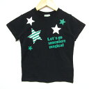 【4/20 11:00から 50 OFFクーポン】サンカンシオン 半袖Tシャツ グラフィックT 星柄 未使用品 キッズ 男の子用 110サイズ ブラック 3can4on 【中古】