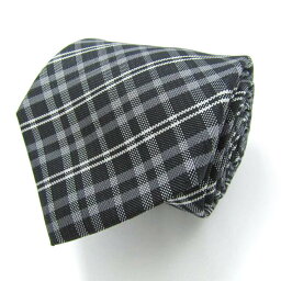 シンプルフレーズクラバット ブランド ネクタイ チェック柄 格子柄 メンズ ネイビー SIMPLE PHRASE CRAVAT 【中古】