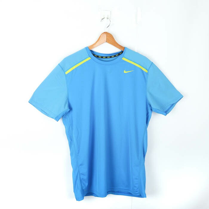 ナイキ 半袖Tシャツドライフィットスポーツウエア大きいサイズ メンズ XLサイズ ブルー NIKE 【中古】