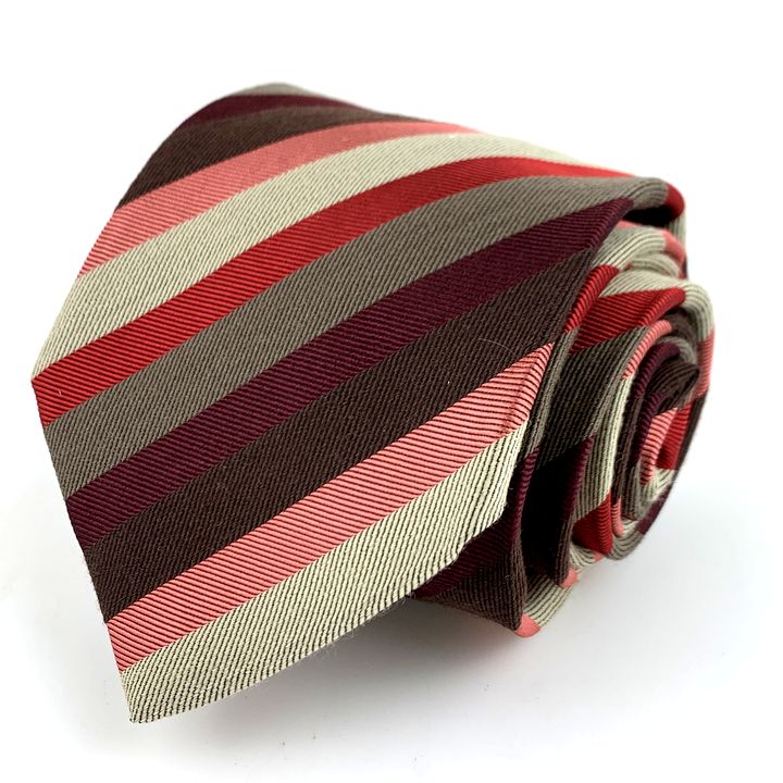 ザラ ブランドネクタイ ストライプ柄 シルク ウール イタリア製 メンズ マルチカラー ZARA 【中古】