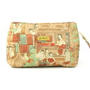 ジムトンプソン ポーチ 総柄 小物入れ マルチケース ブランド レディース オレンジ系 JIM THOMPSON 【中古】