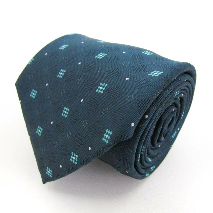 シンプルフレーズクラバット ブランド ネクタイ ドット 格子柄 小紋柄 PO メンズ ブルー SIMPLE PHRASE CRAVAT 【中古】