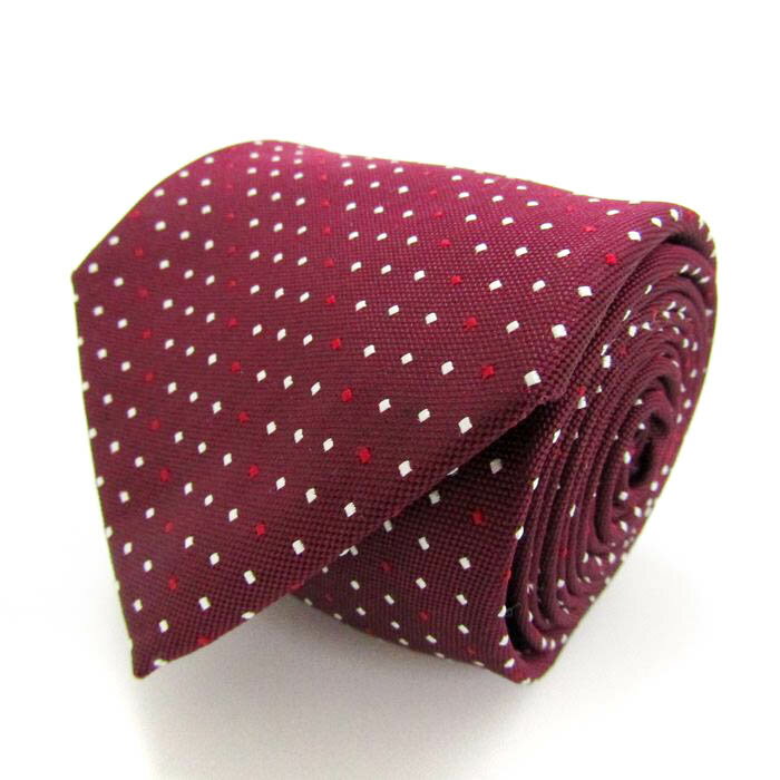 シンプルフレーズクラバット ブランドネクタイ ドット柄 PO メンズ ワインレッド SIMPLE PHRASE CRAVAT 【中古】