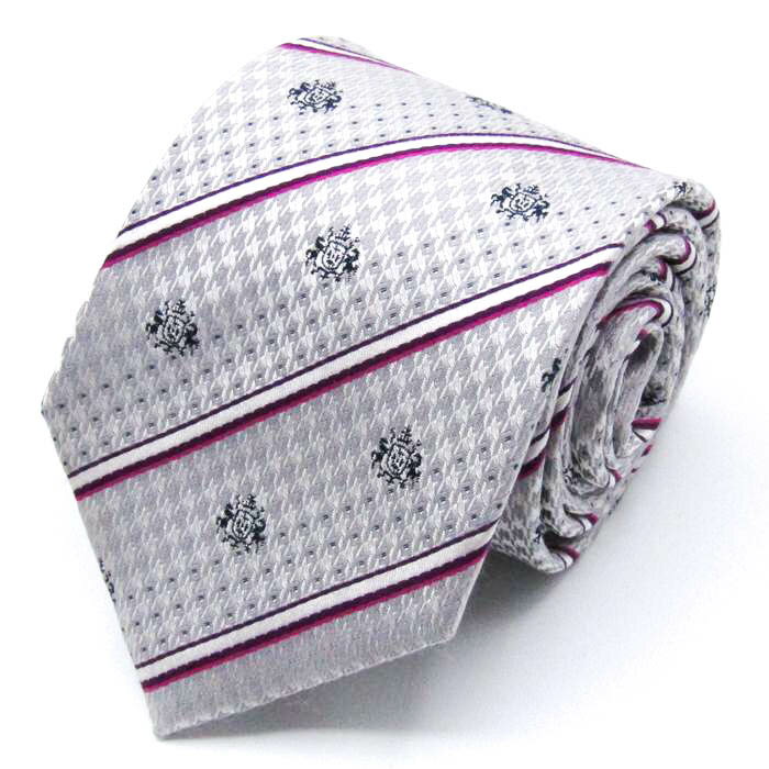 ザショップティーケーミクスパイス ブランド ネクタイ ストライプ柄 シルク PO メンズ ライトグレー THE SHOP TK MIXPICE 【中古】