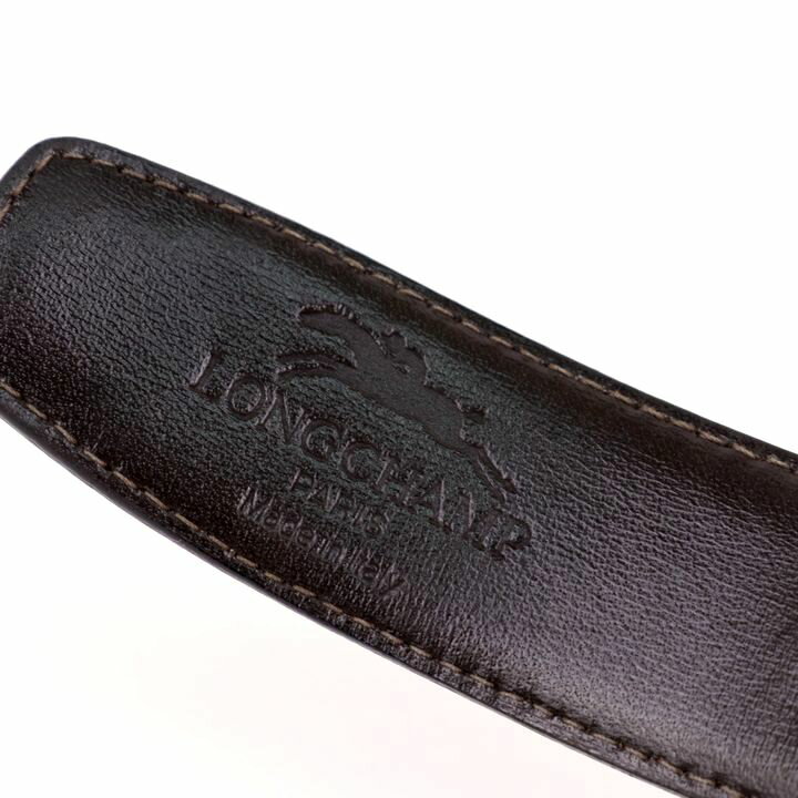 ロンシャン ベルト レザー ロゴバックル イタリア製 ブランド 小物 黒 メンズ ブラック Longchamp 【中古】 2
