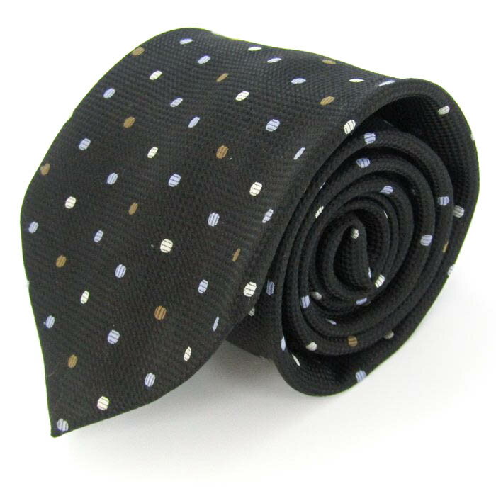 クラブラメール ブランド ネクタイ ドット柄 PO メンズ ブラック CLUB LAMER 【中古】