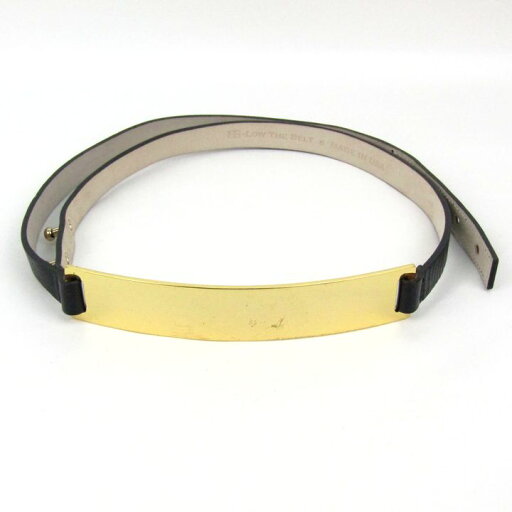 ビーローザベルト 細ベルト ゴールド ブランド 小物 レディース ブラック B-LOW THE BELT 【中古】 ビーローザベルト 細ベルト ゴールド ブランド 小物 レディース ブラック B-LOW THE BELT 【中古】