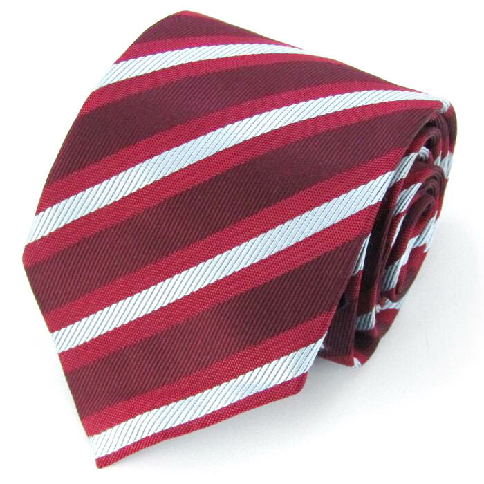 スーツカンパニー ブランド ネクタイ ストライプ柄 シルク 日本製 PO メンズ ワインレッド THE SUIT COMPANY 【中古】
