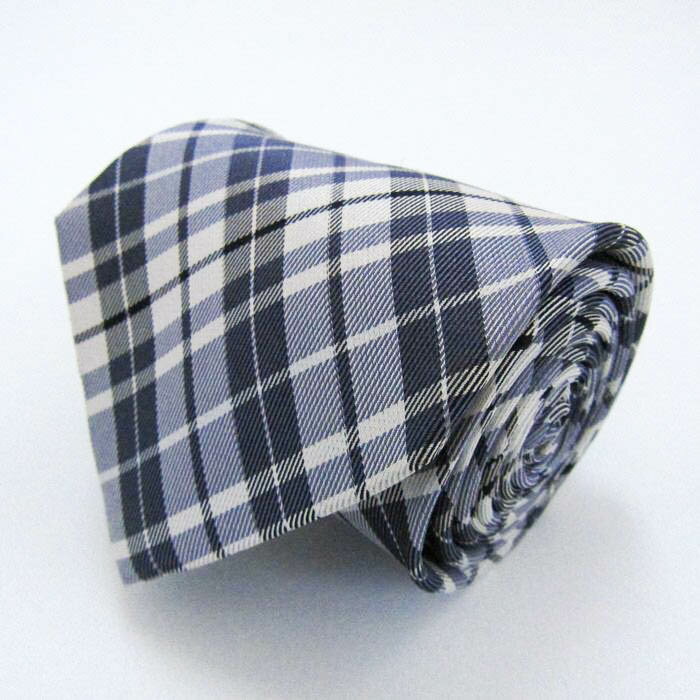 カラービズ ブランド ネクタイ チェック柄 格子柄 シルク PO メンズ ネイビー COLOR BIZ 【中古】