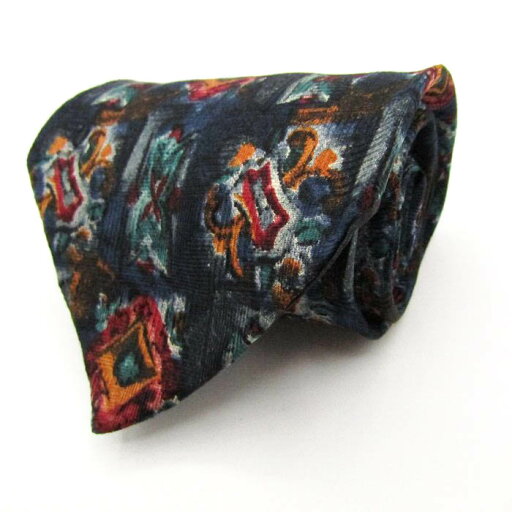 ギラロッシュ ブランド ネクタイ 総柄 小紋柄 幾何学模様 シルク PO メンズ ネイビー Guy Laroche 【中古】 ギラロッシュ ブランド ネクタイ 総柄 小紋柄 幾何学模様 シルク PO メンズ ネイビー Guy Laroche 【中古】
