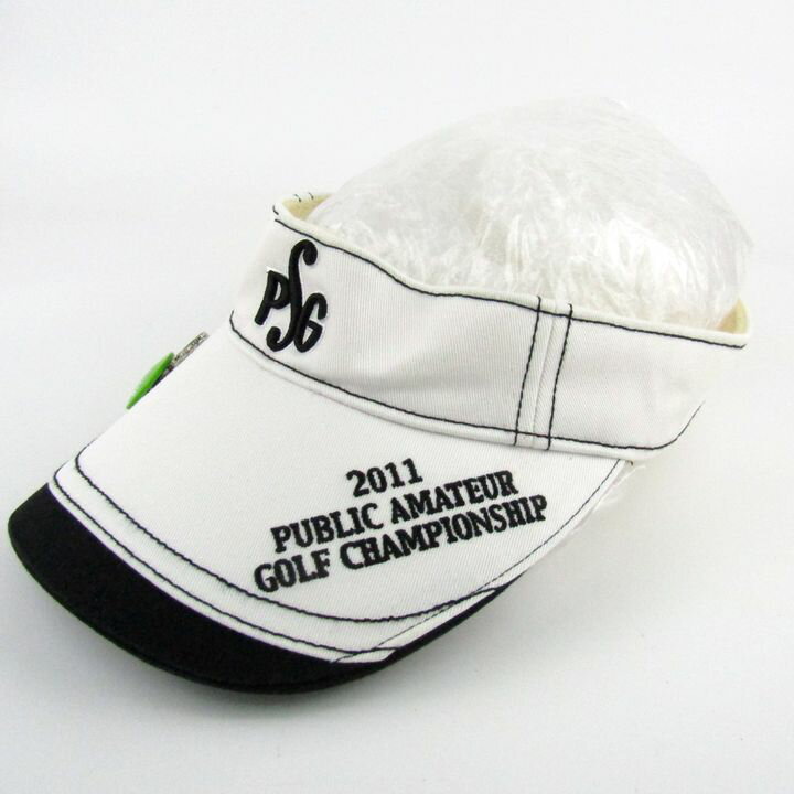 キャロウェイ サンバイザー PSG ベルクロ ゴルフ スポーツウエア ブランド キャップ 帽子 メンズ ホワイト Callaway 【中古】
