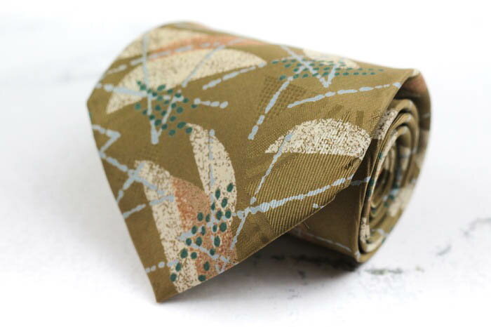 レノマ ブランド ネクタイ 総柄 シルク PO メンズ マスタード renoma 【中古】