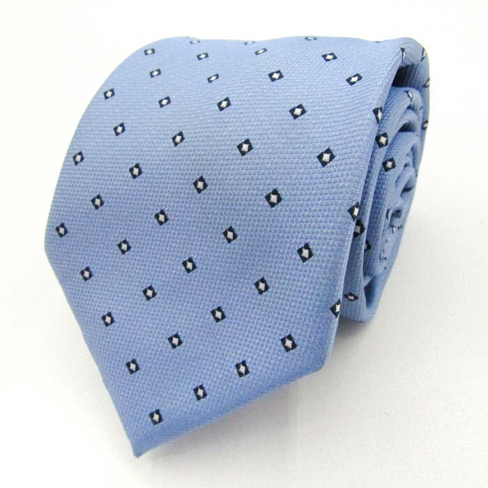 ジャーナルワークス ブランド ネクタイ 小紋柄 格子柄 PO メンズ ブルー JOURNAL WORKS 【中古】