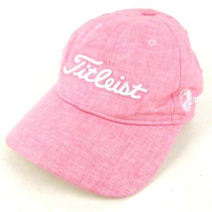 タイトリスト キャップ 未使用 リネン混 ゴルフ スポーツウエア 帽子 ブランド レディース ピンク Titleist 【中古】