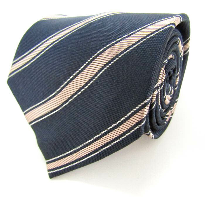 メンズクラブ ブランド ネクタイ ストライプ柄 シルク PO メンズ ネイビー MEN'S CLUB 【中古】