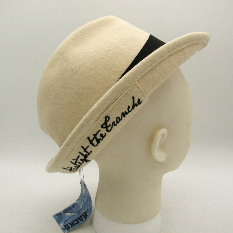 バックス ハット 帽子 ブランド ウール100% 未使用タグ付き レディース Fサイズ WH BACKS 【中古】