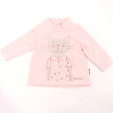ポールスミス 長袖Tシャツ ハイネック ネコ トップス ベビー 女の子用 3Mサイズ ピンク Paul Smith 【中古】