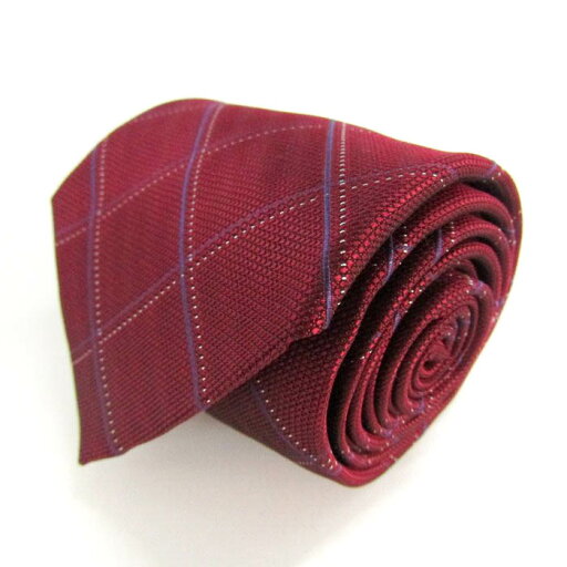 シンプルフレーズクラバット ブランド ネクタイ チェック柄 未使用タグ付 PO メンズ ワインレッド SIMPLE PHRASE CRAVAT 【中古】 シンプルフレーズクラバット ブランド ネクタイ チェック柄 未使用タグ付 PO メンズ ワインレッド SIMPLE PHRASE CRAVAT 【中古】