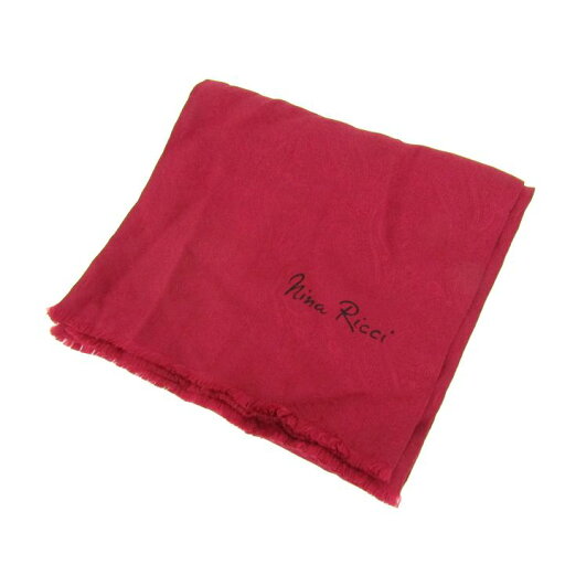 ニナリッチ スカーフ ペイズリー柄 シルク ブランド 小物 レディース ワインレッド NINA RICCI 【中古】 ニナリッチ スカーフ ペイズリー柄 シルク ブランド 小物 レディース ワインレッド NINA RICCI 【中古】