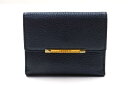 ウンガロ 三つ折り財布 レザー 小銭入れあり ウォレット ブランド レディース ブルー emanuel ungaro 【中古】
