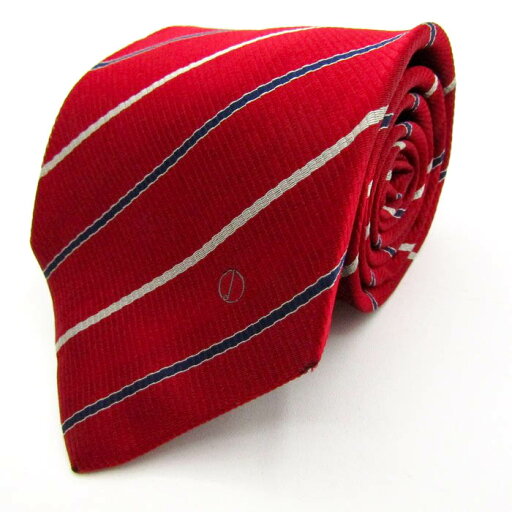 ダンヒル ブランド ネクタイ ロゴ ストライプ柄 シルク イタリア製 PO メンズ レッド Dunhill 【中古】 ダンヒル ブランド ネクタイ ロゴ ストライプ柄 シルク イタリア製 PO メンズ レッド Dunhill 【中古】