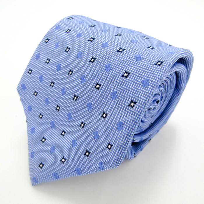 シンプルフレーズクラバット ブランド ネクタイ 小紋柄 花柄 格子柄 PO メンズ ブルー SIMPLE PHRASE CRAVAT 【中古】