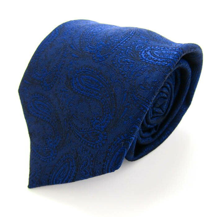 シンプルフレーズクラバット ブランド ネクタイ 総柄 ペイズリー 幾何学模様 PO メンズ ネイビー SIMPLE PHRASE CRAVAT 【中古】