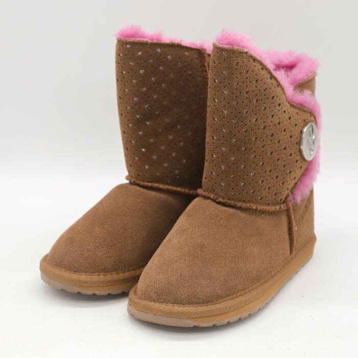【全品39％OFFクーポン配布中】エミュー ブーツ 未使用 K12334 Carmony Chestnut 靴 シューズ キッズ ..