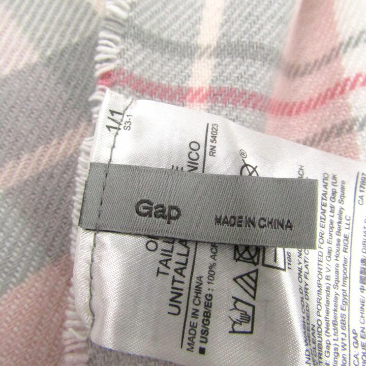 ギャップ マフラー ストール チェック柄 ブランド 小物 レディース ピンク GAP 【中古】