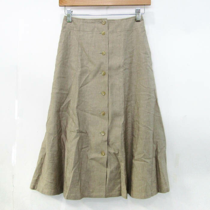 23区 フレアスカート リネン混 ボトムス レディース 30サイズ ベージュ系 23ku 【中古】