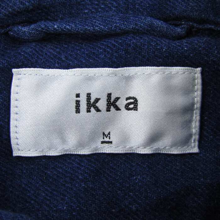 イッカ 長袖デニムシャツ トップス メンズ Mサイズ ネイビー ikka 【中古】