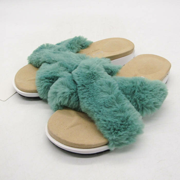 エミュー サンダル 未使用 T11800S Mareeba Teens 靴 キッズ 女の子用 T2サイズ グリーン EMU Australia 【中古】