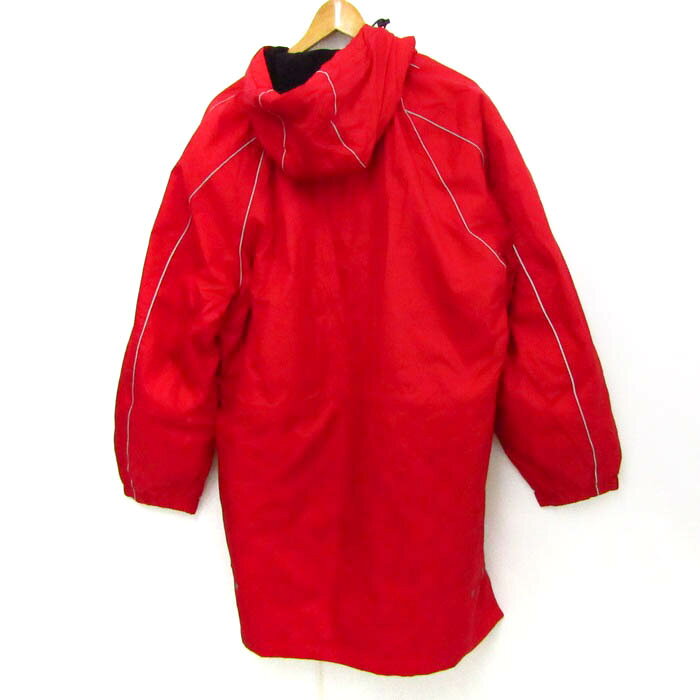 ファーストダウン ベンチコート 中綿 アウター メンズ Lサイズ レッド系 FIRST DOWN 【中古】