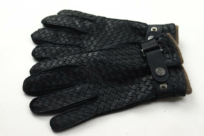 グローブス 手袋 レザー カシミヤ/ウール グローブ ブランド 小物 レディース ネイビー GLOVES FRATELLI FORINO 【中古】