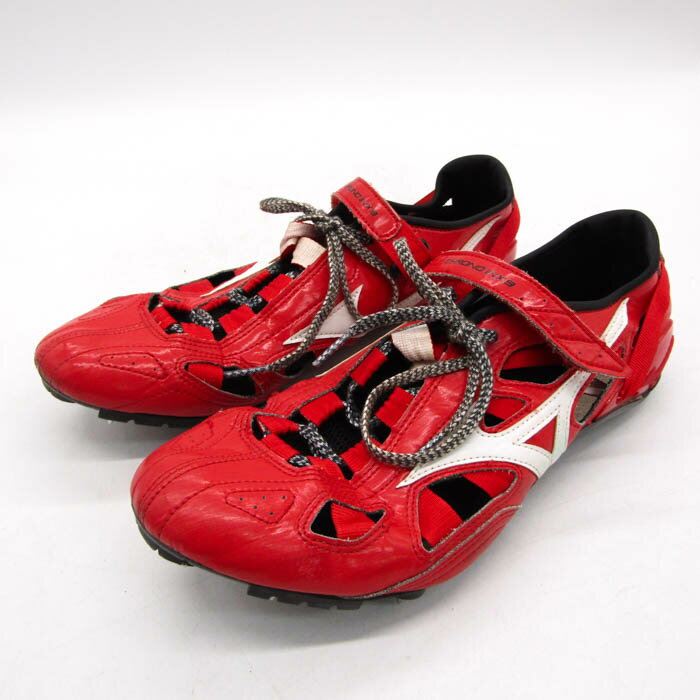 ミズノ 陸上スパイク 靴 シューズ 日本製 赤 メンズ 27サイズ レッド Mizuno 【中古】
